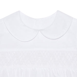 Boy's White Smocked Bubble