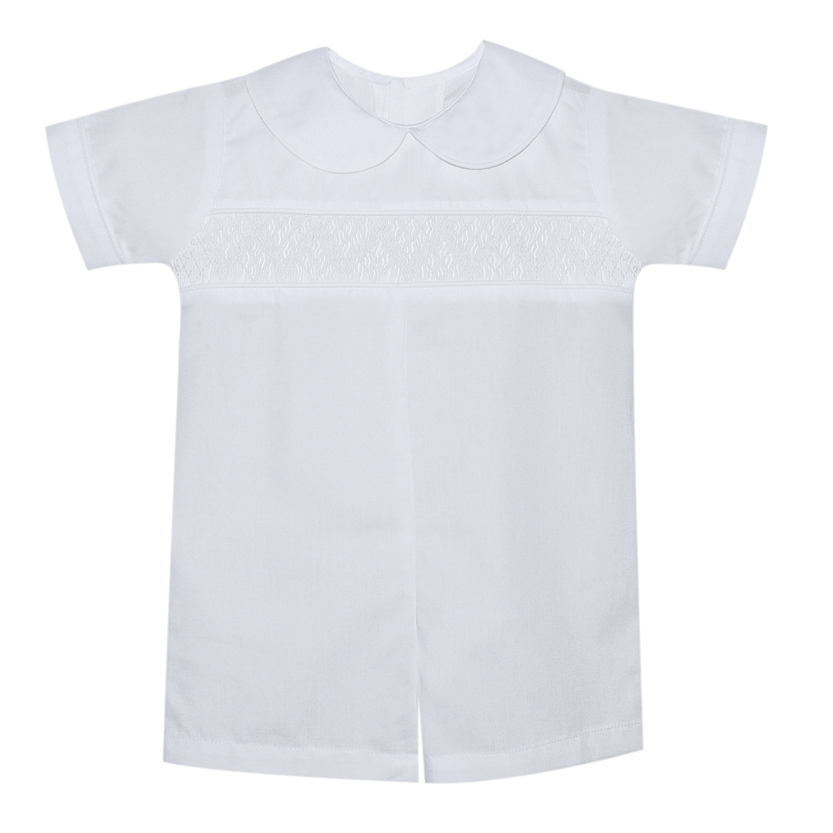 Boy's White Smocked Romper