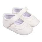 White Amina Ruffled Crib Shoe