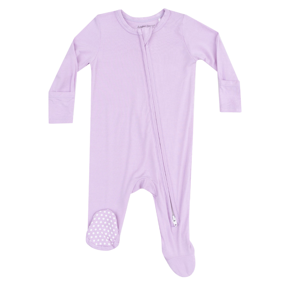 Girl's Winsome Orchid Zip Front Footie