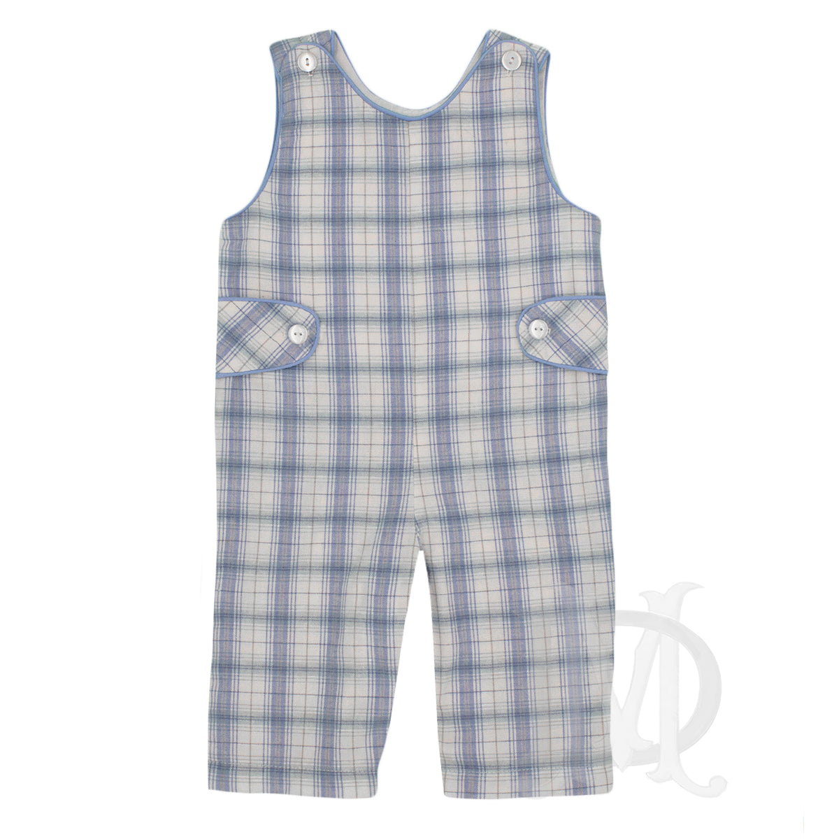  Boy's Blue and Grey Winter Plaid Longall