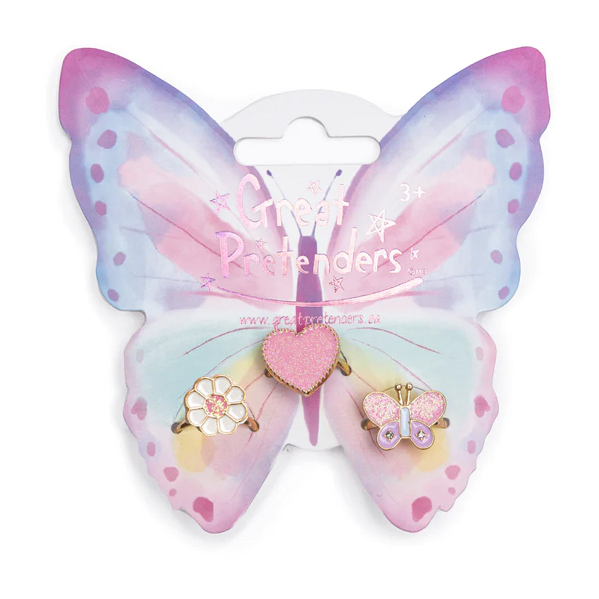 Wonderland Butterfly Toddler Girl's Ring Set