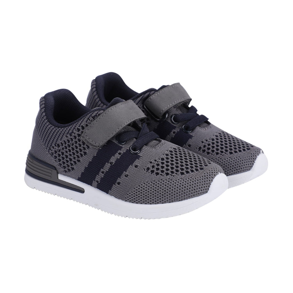 Wynn Kids Grey and Navy Sneaker