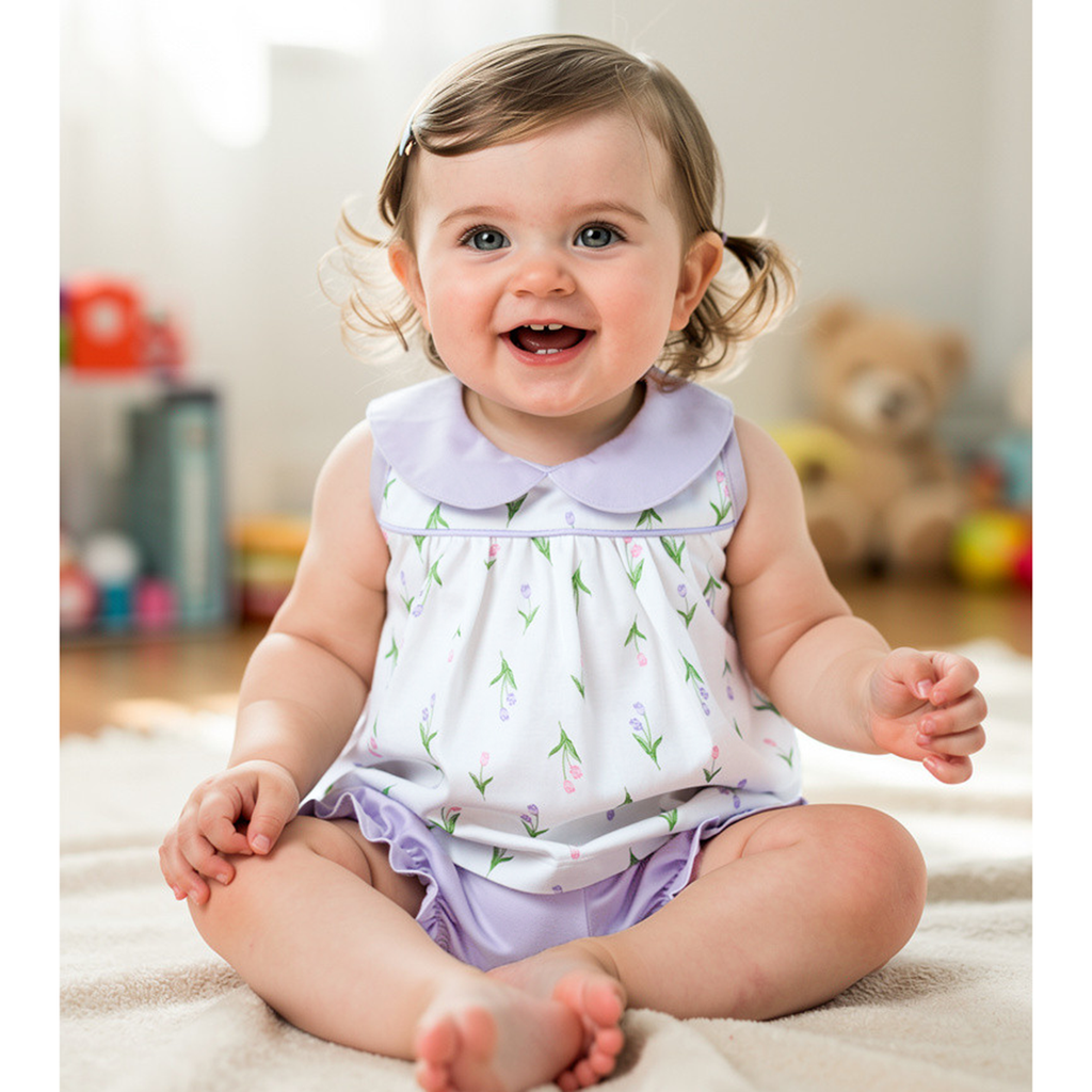 Lavender Tulips Bloomer Set