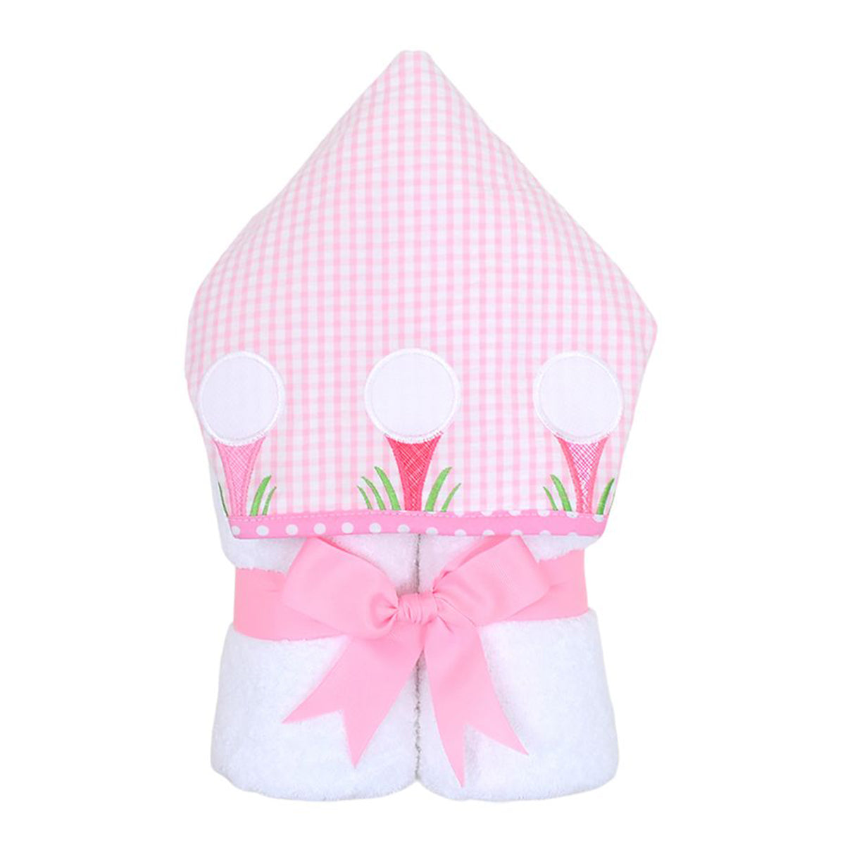 3 Marthas Pink Golf Appliqued Everykid Bath Towel