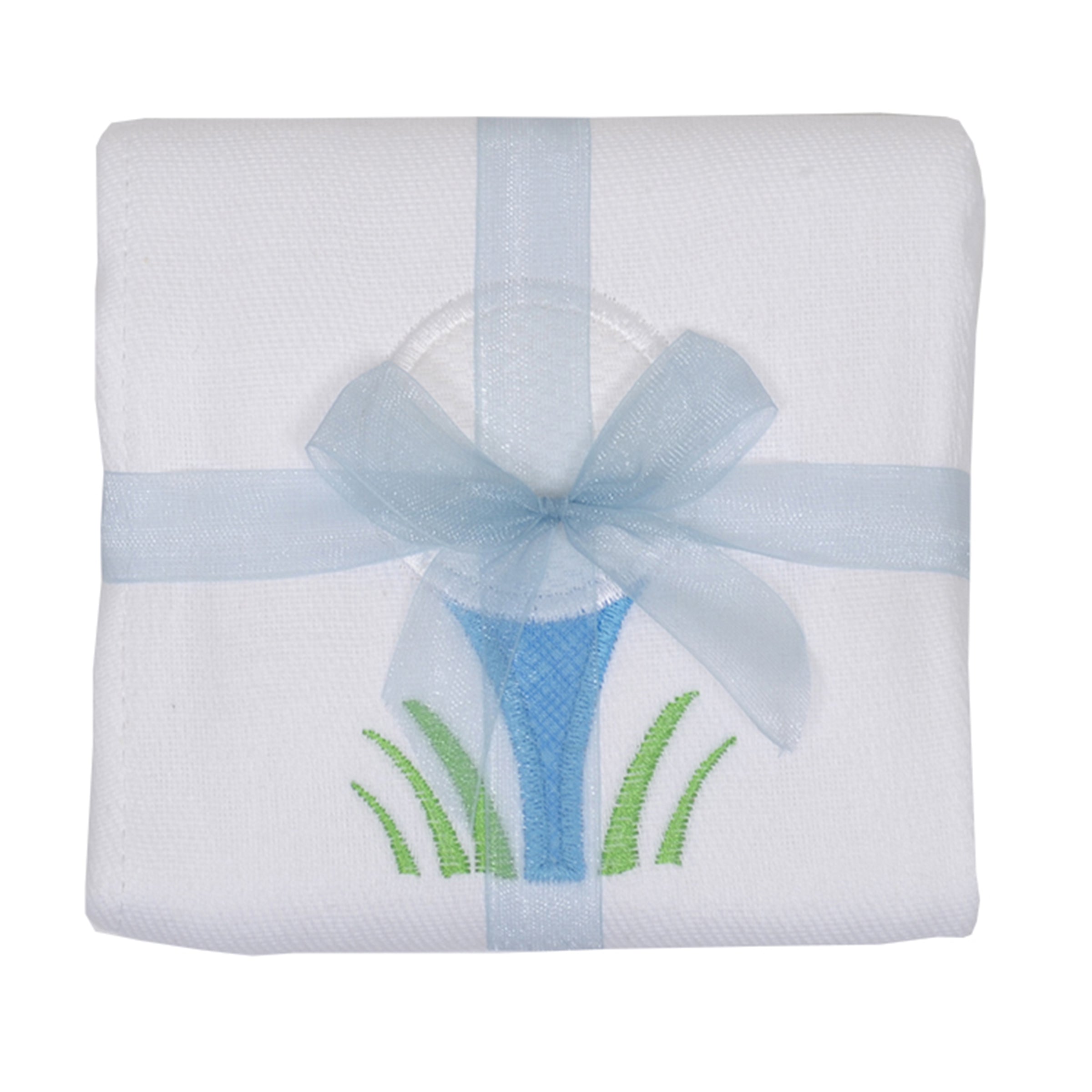 3 Marthas Golf Appliqued Baby Boy's Burp Cloth
