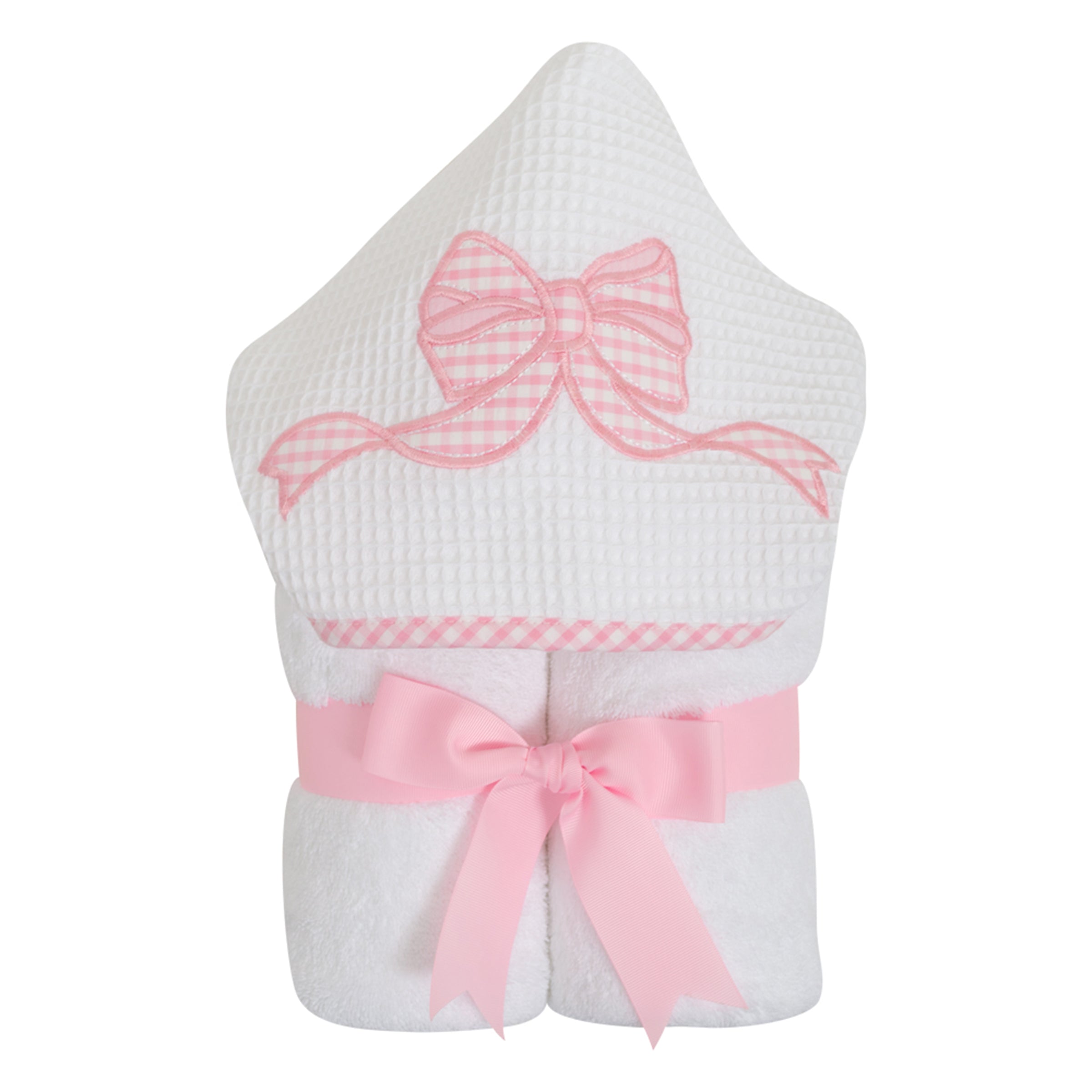 3 Marthas Pink Bow Appliqued Everykid Bath Towel