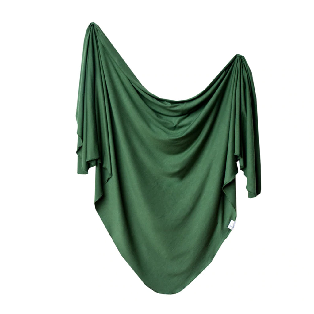 Copper Pearl Alder Green Solid Swaddle Blanket