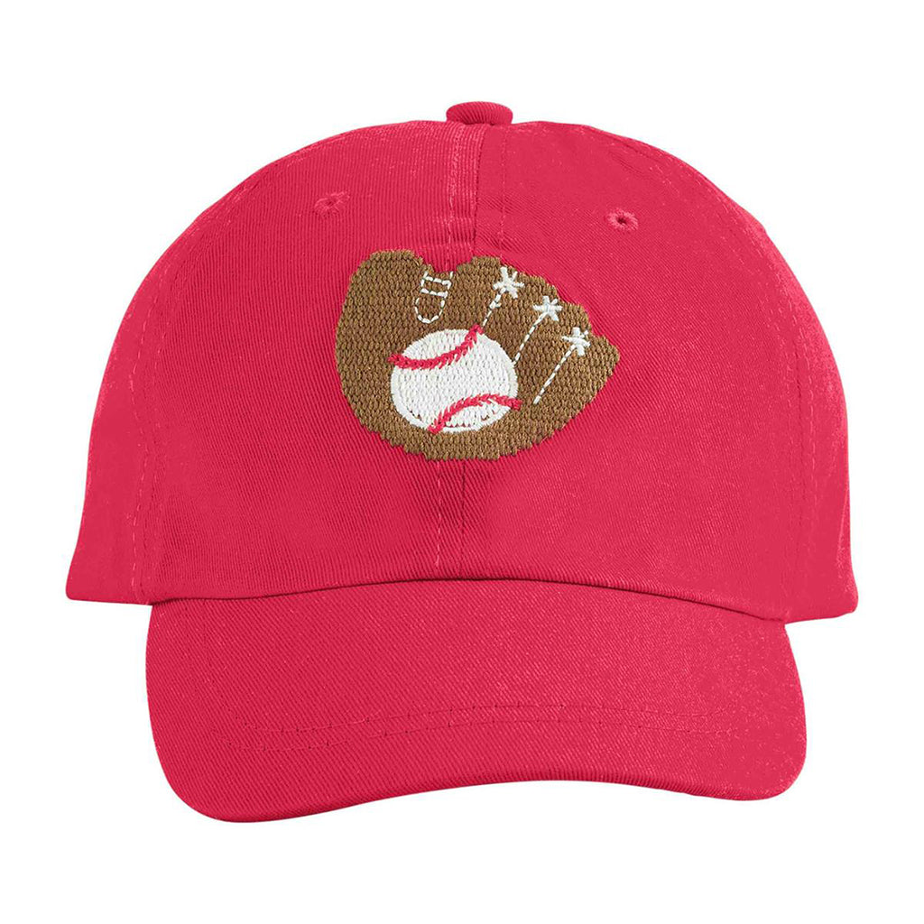 Red Baseball Embroidered Hat by Mud Pie