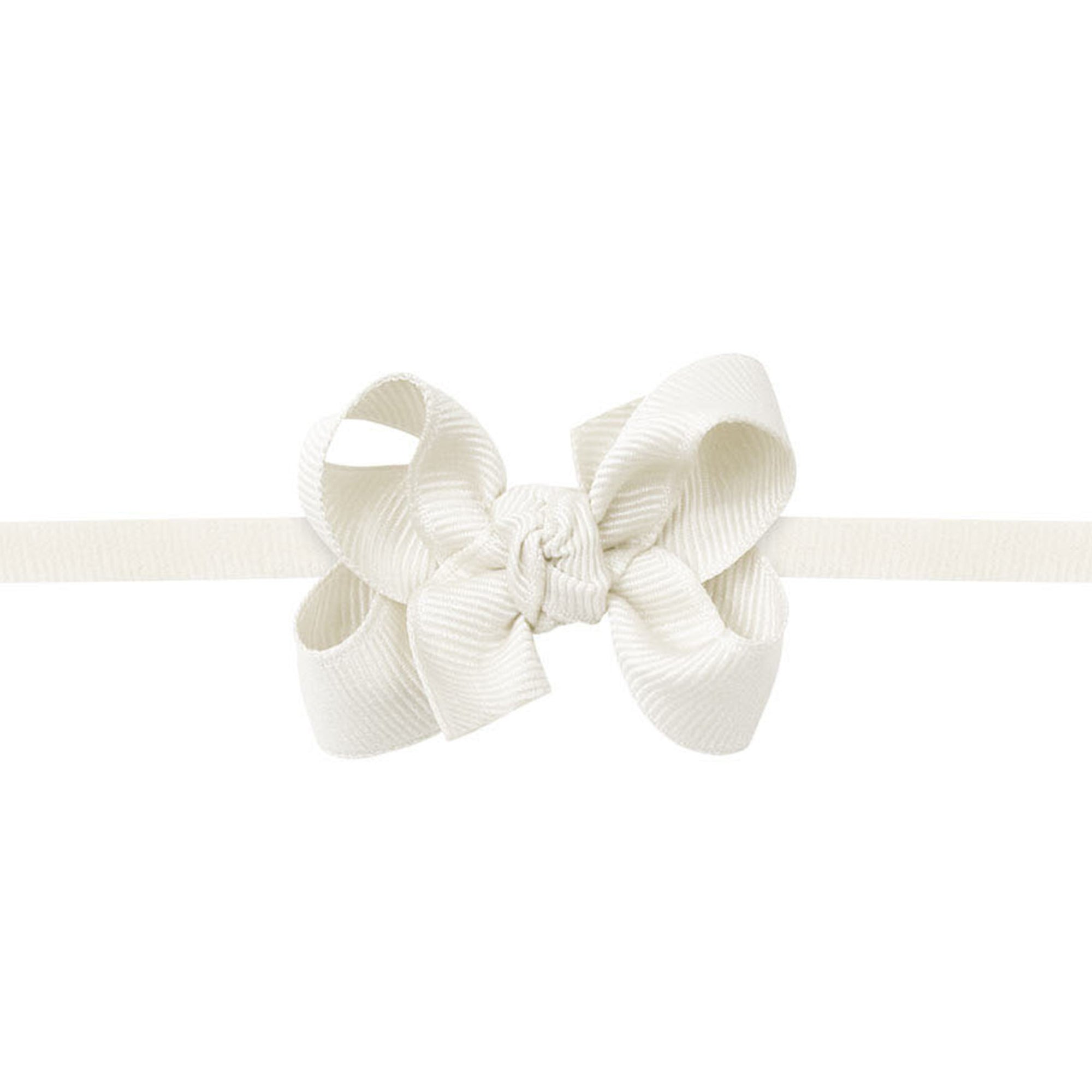 Beyond Creations Ivory Baby Headband with Bow