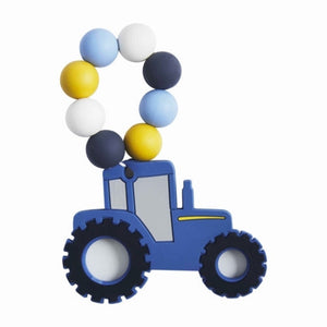 Blue Tractor Silicone Baby Teethers
