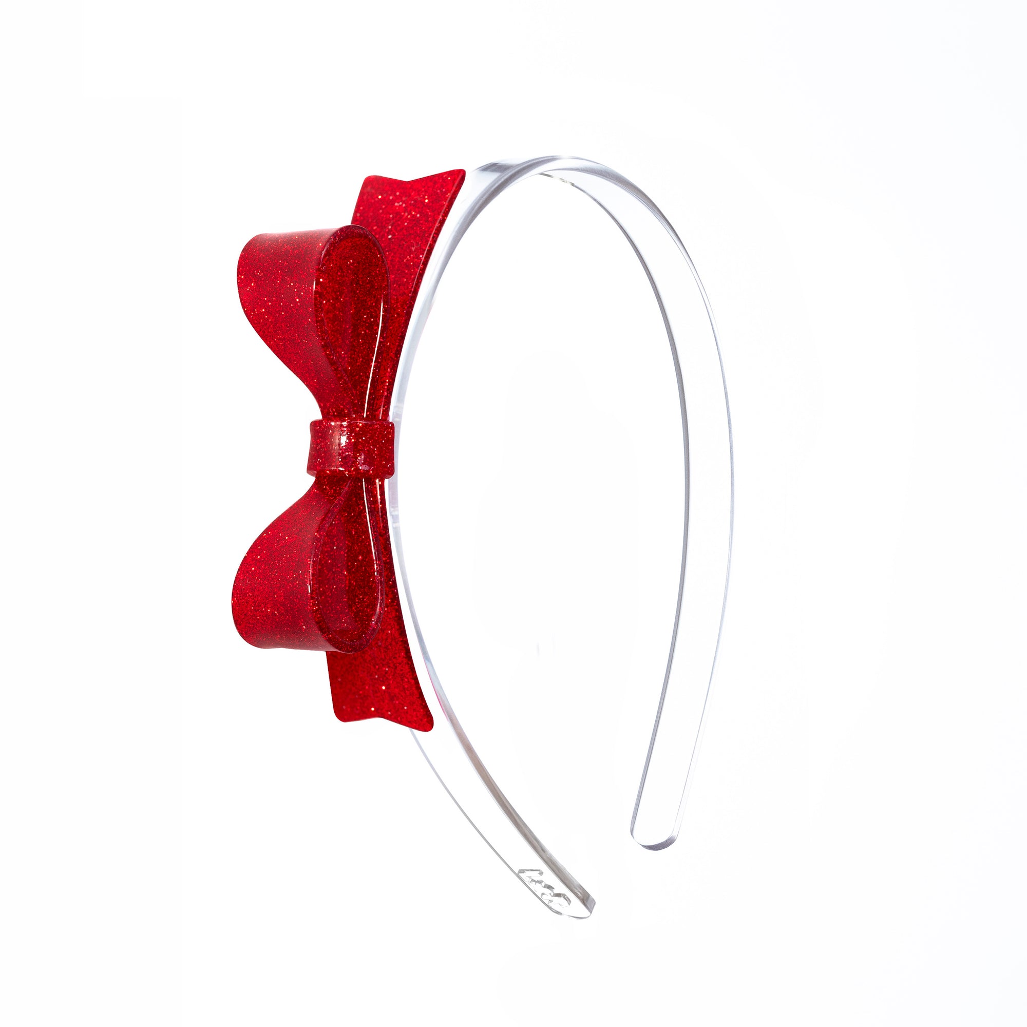 Glitter Red Bow Acrylic Headband by Lilies & Roses
