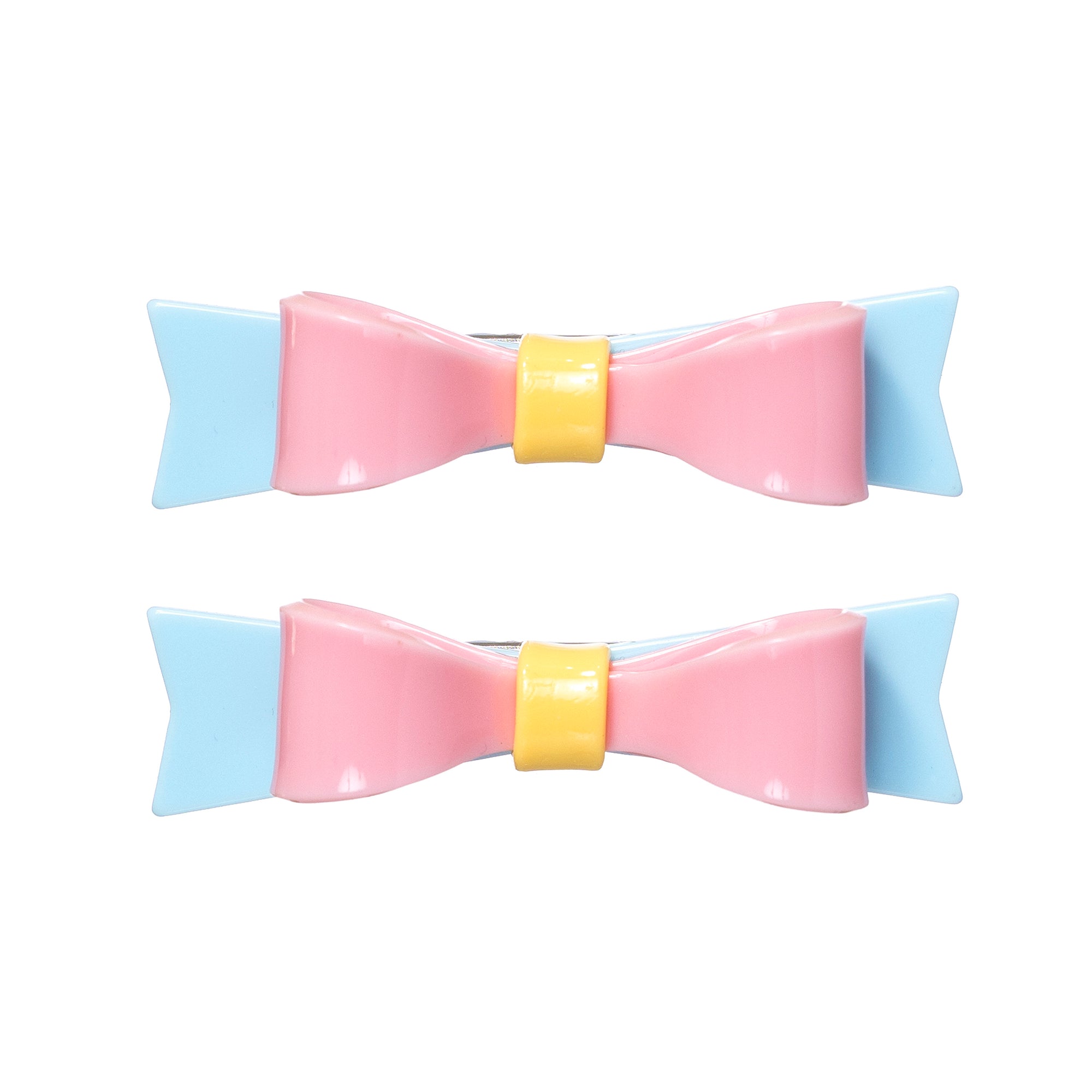 Pastel Colorblock Bow Toddler Girl's Hair Clips by Lilies & Roses