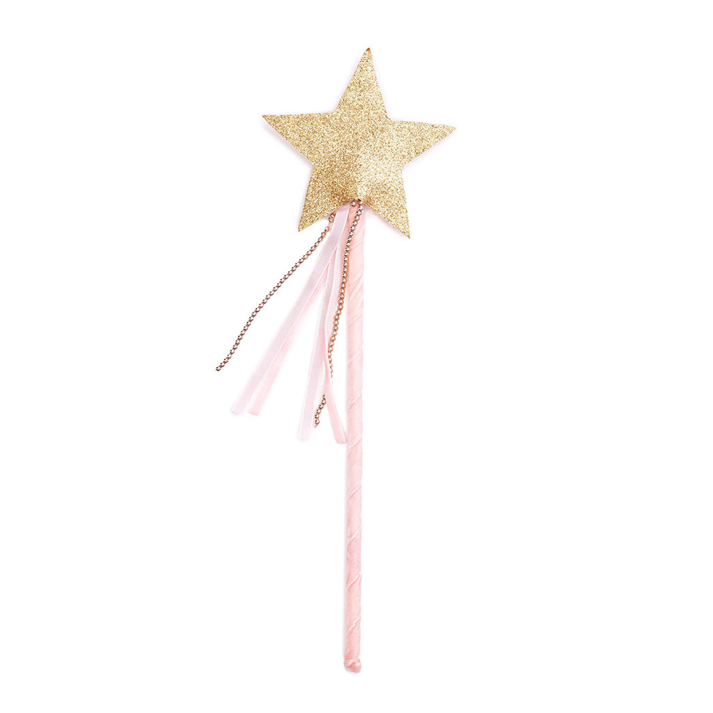 Deluxe Sparkle Star Gold Glitter Wand