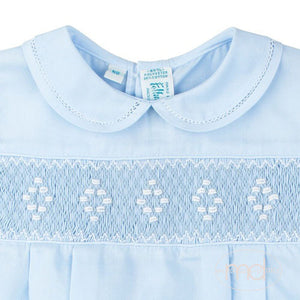 Feltman Brothers Baby Boys Blue Smocked Bubble - Madison-Drake Children's Boutique