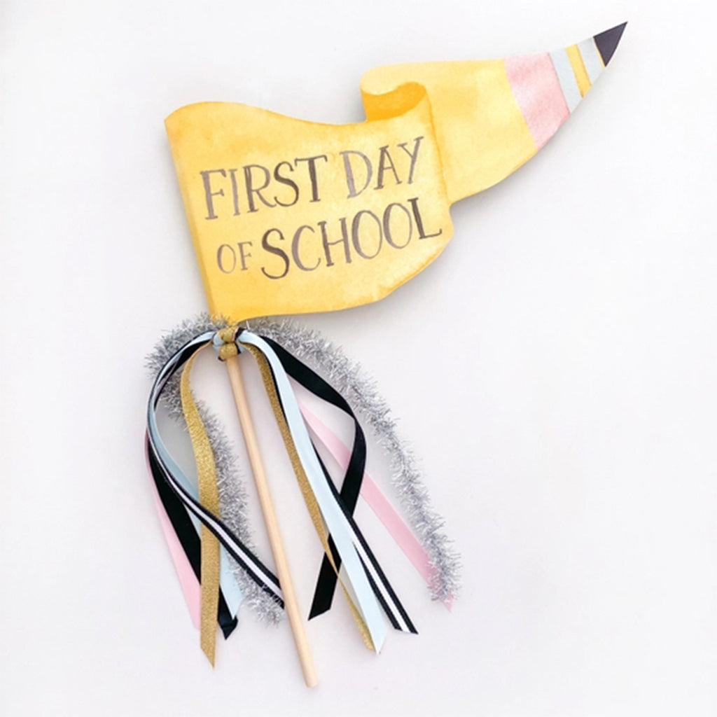 First Day of School Pennant Wand Photo Prop