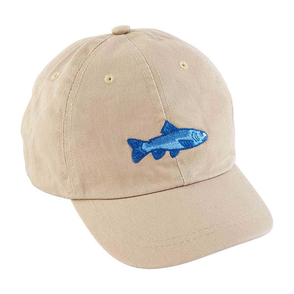 Big Size Fish Emblem on Khaki Adjustable Cap