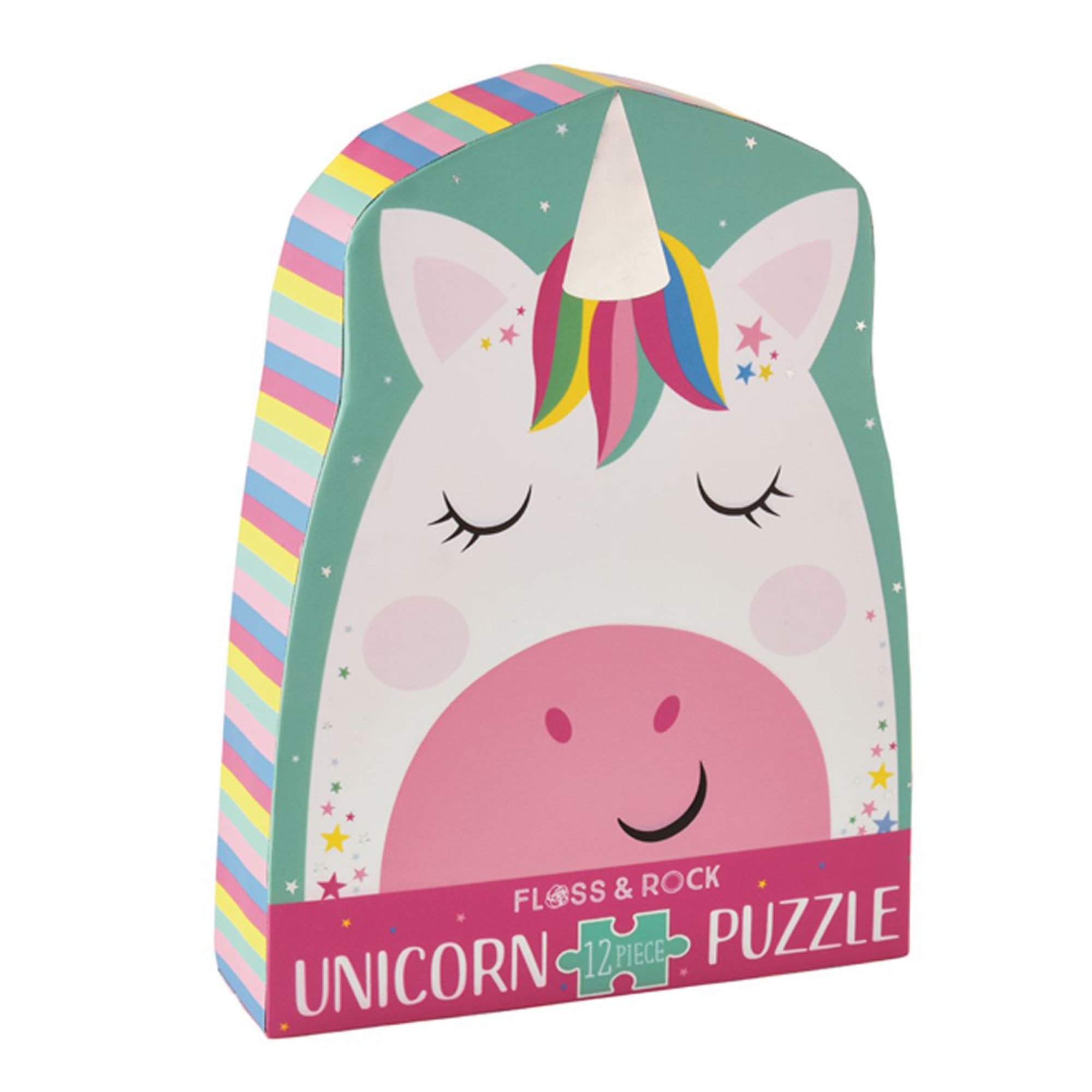 Rainbow Unicorn Jigsaw Puzzle with Shaped Box
