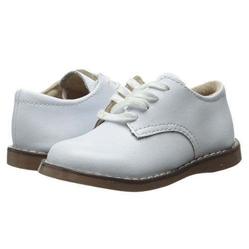 Footmates Boys Willy White Leather Oxford Shoes - Madison-Drake Children's Boutique