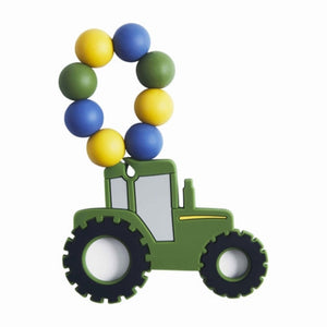 Green Tractor Silicone Baby Teethers