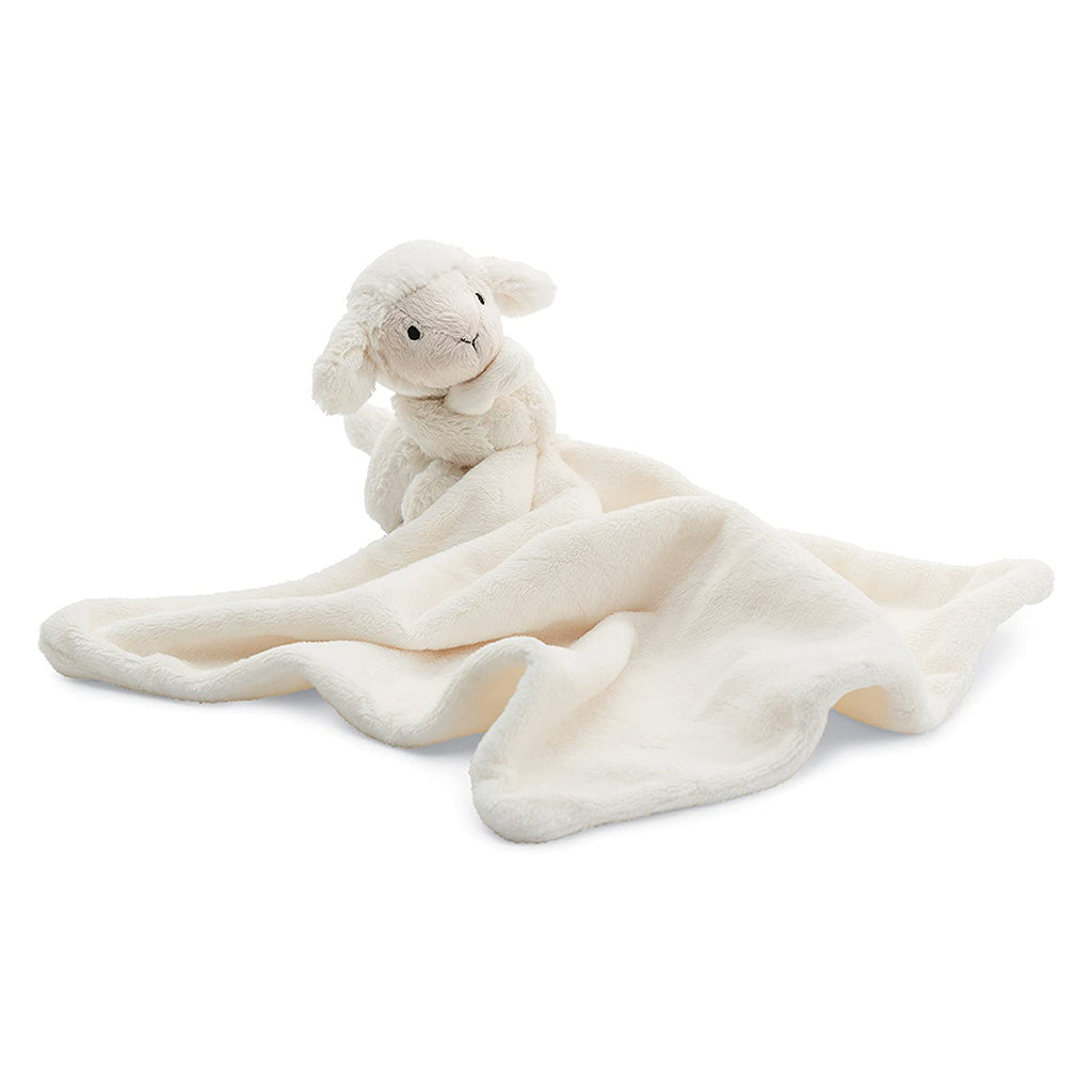 Jellycat® Bashful White Lamb Lovie Blanket Soother