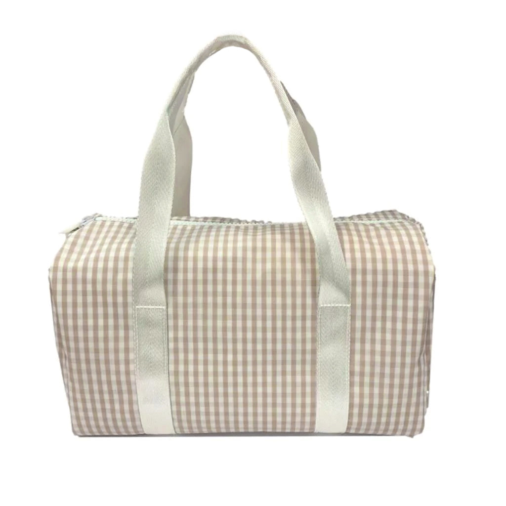 TRVL Design Mini Packer Khaki Check Toddler Duffle Bag 