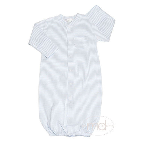 Kissy Kissy Baby Boys Blue Stripes Converter Gown - Madison-Drake Children's Boutique