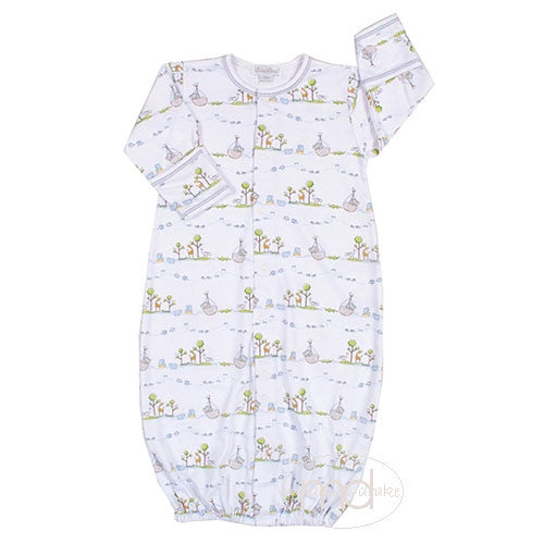 Kissy Kissy Noahs Ark Baby Boys Blue Converter Gown - Madison-Drake Children's Boutique