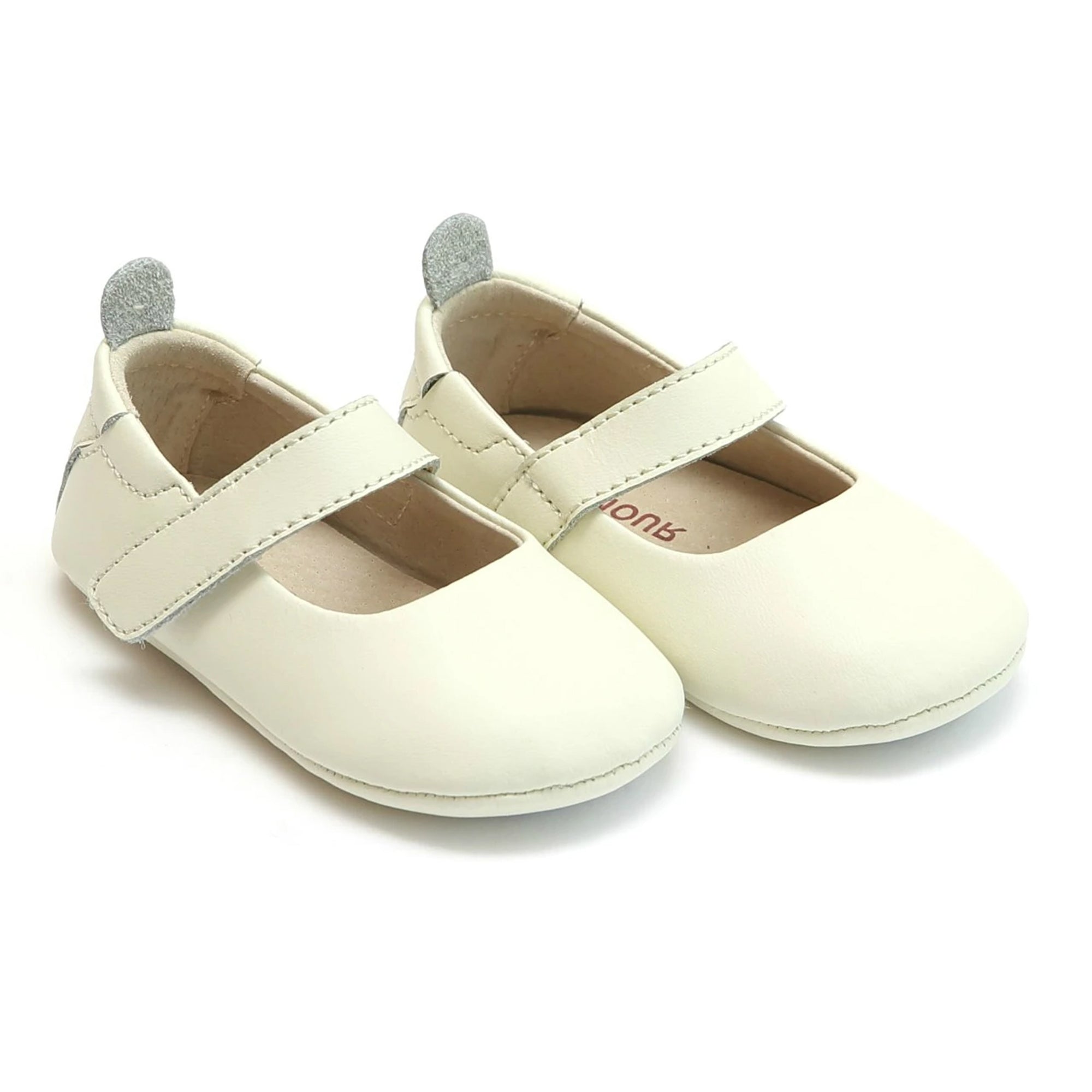 L'Amour Cream Charlotte Baby Girl's Mary Jane Crib Shoes