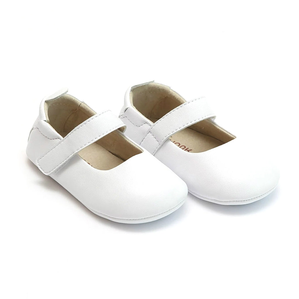 L'Amour White Charlotte Baby Girl's Mary Jane Crib Shoes