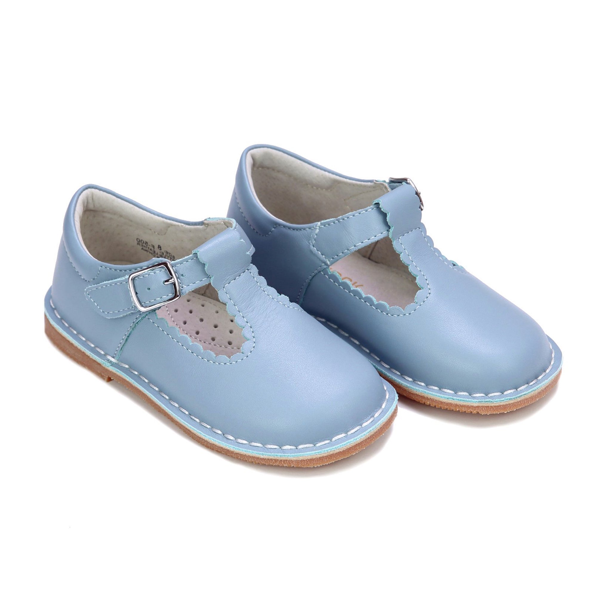 Lamour Little Girl's Selina Dusty Blue Mary Jane T-Strap Shoes