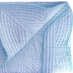 Heirloom Baby Quilt light blue