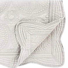 Heirloom Baby Quilt light gray