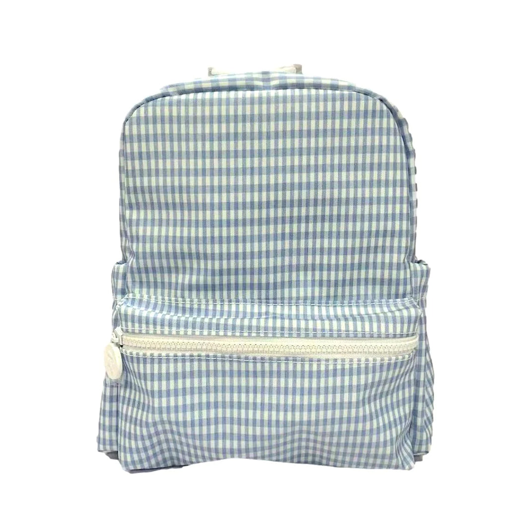 TRVL Design Toddler Backpack Mist Light Blue Check Mini Backer 