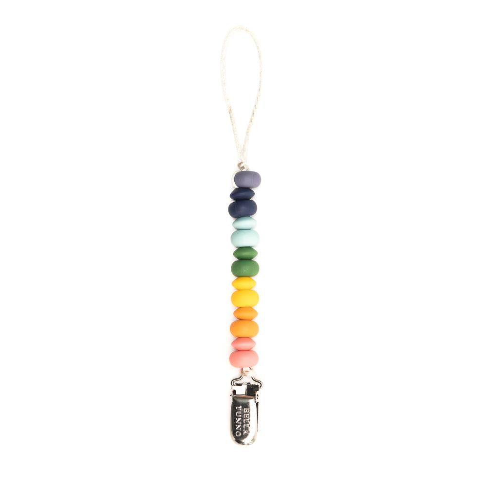 Bella Tunno Rainbow Multi Silicone Pacifier Clip