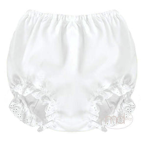 Rosalina Baby Girls White Bloomers - Madison-Drake Children's Boutique