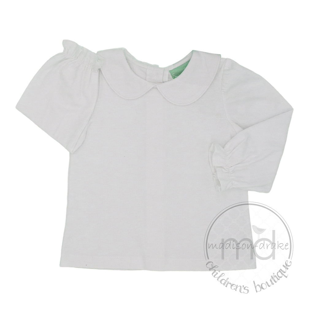 Toddler Girl's White Knit Shirt by Sage & Lilly