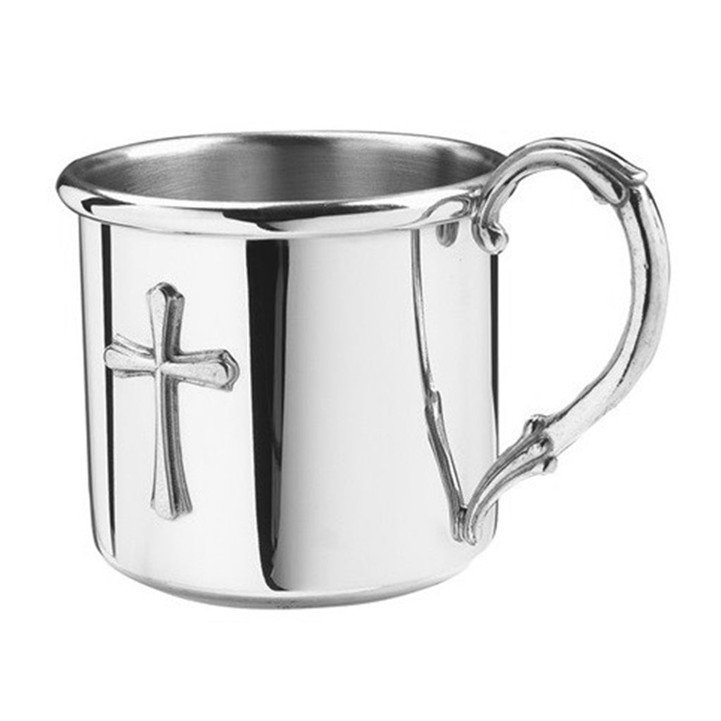 Salisbury Polished Pewter Easton Cross Baby Cup