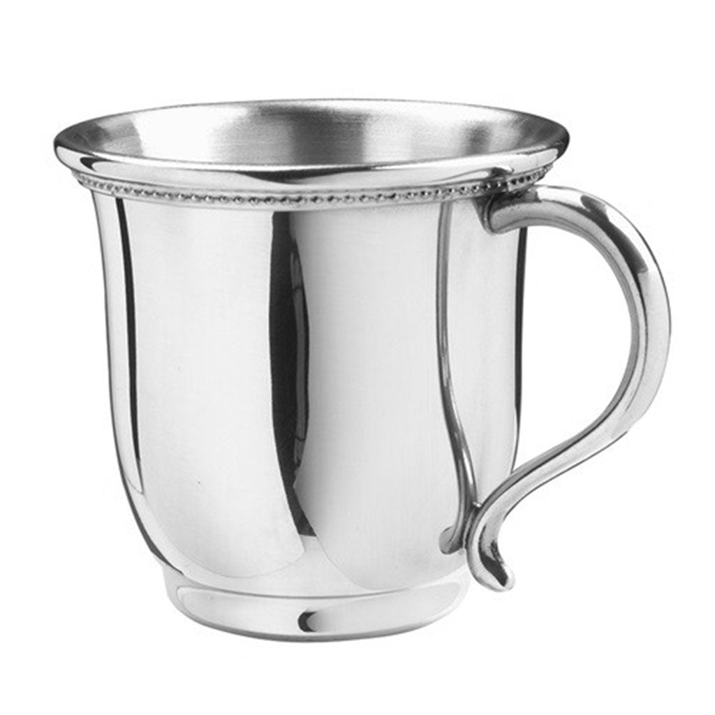 Salisbury Polished Pewter Georgia Beaded Baby Cup