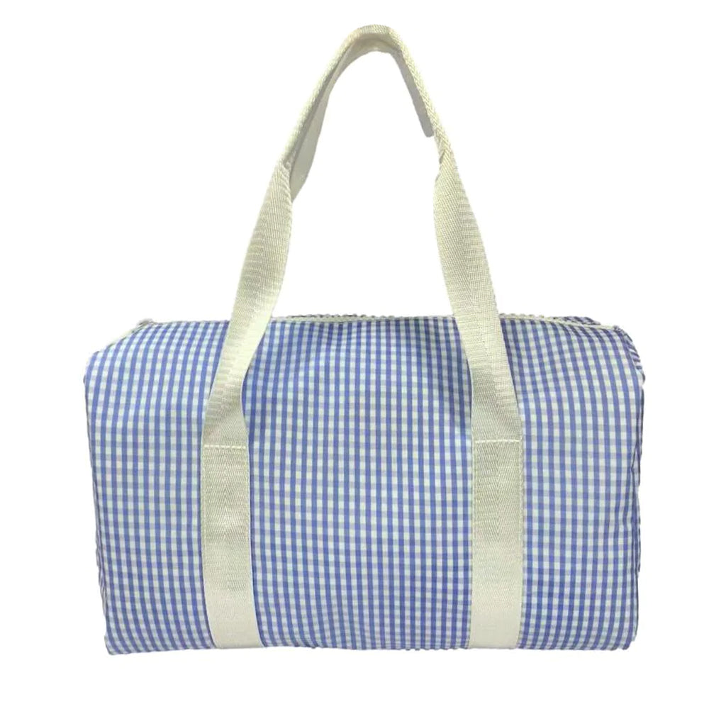 TRVL Design Mini Packer Sky Blue Check Toddler Duffle Bag 