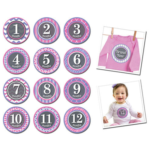 Sticky Bellies Patterned Princess Baby Growth Stickers - Madison-Drake Children's Boutique
