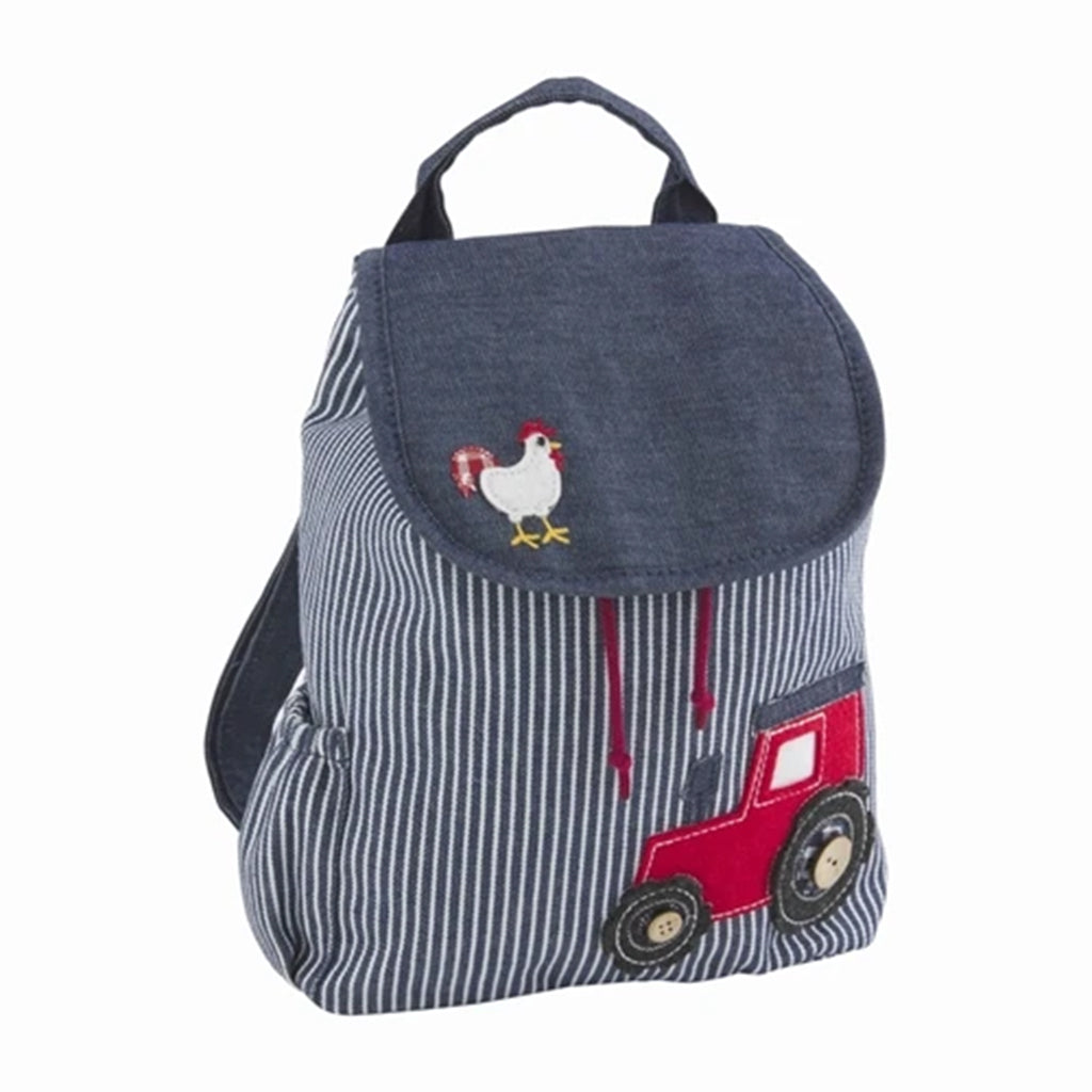 Tractor Drawstring Toddler Backpack by Mud Pie