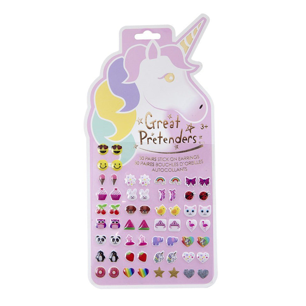 Unicorn Sticker Play Dress Up Earrings