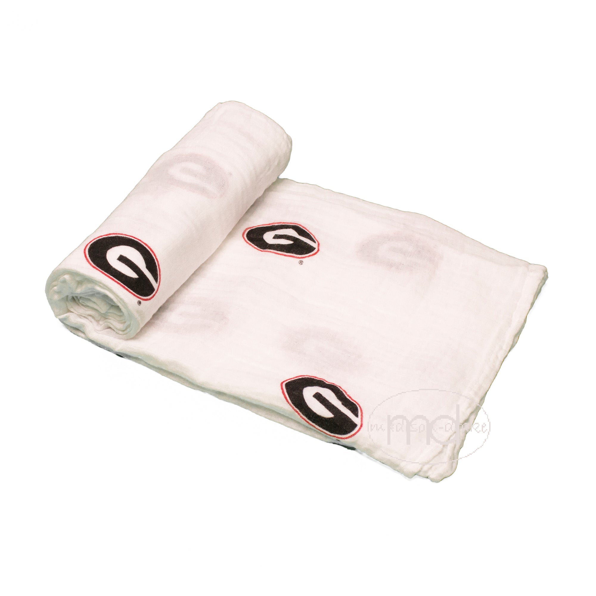 Officially Licensed University of Georgia Cotton Muslin Swaddle Blanket
