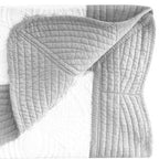 Heirloom Baby Quilt white with grey trim