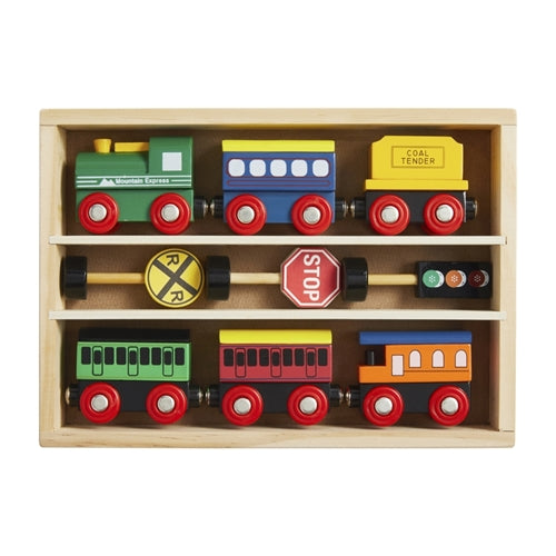 Boxed Wooden Train Set by Mud Pie