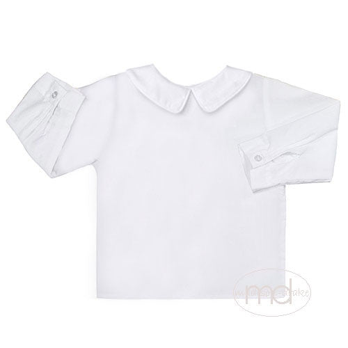Zuccini Baby / Toddler Boys White Dress Shirt - White Piping - Madison-Drake Children's Boutique